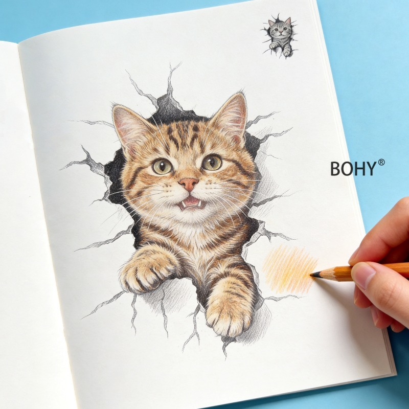 Electronics Repair Book - 1本の空間錯視説明付き塗り絵、ペンローズステップ、3Dフォント、壁を破る動物などのテーマを含む、16ページ