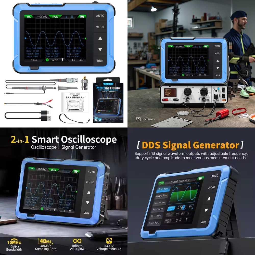 Electronics Repairs - DSO510 ミニポータブル 2 in 1 ハンドヘルドデジタルオシロスコープ