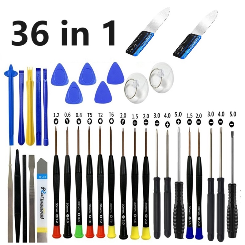 Electronics Repair Book - 36/17 IN 1 携帯電話分解修復ツールこじ開けドライバーセット iPhone ラップトップコンピュータ用こじ開け修復ツール