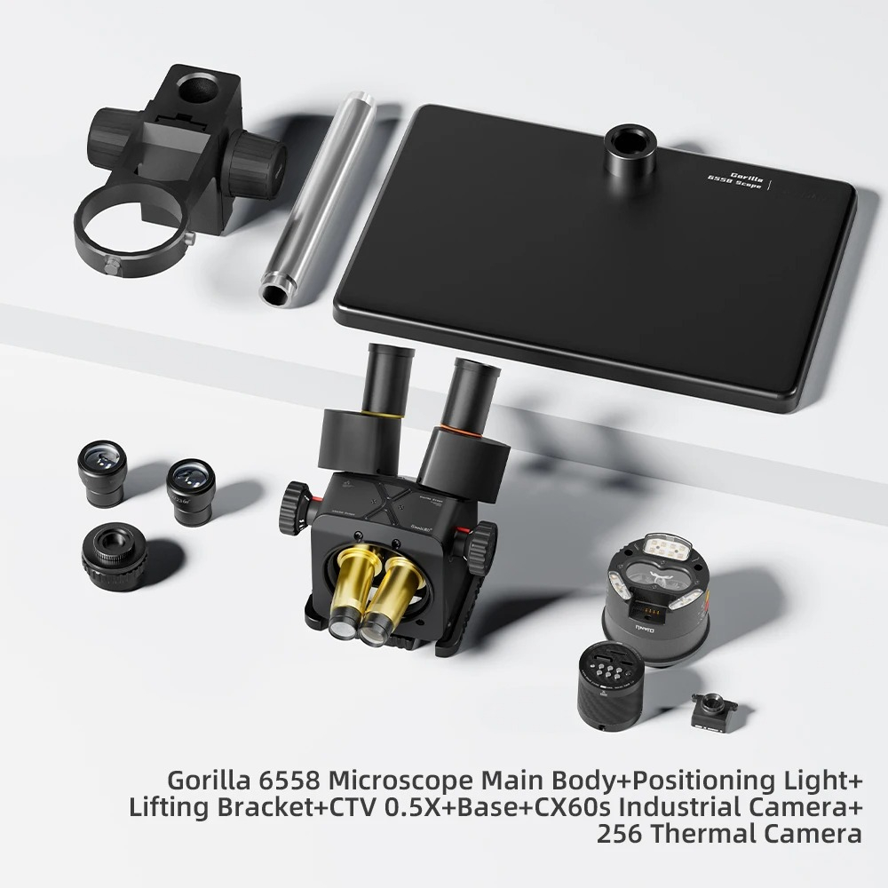 Qianli 6558ゴリラ三眼顕微鏡、6.5倍～58倍ズー - Electronics Repairs のレビューと価格