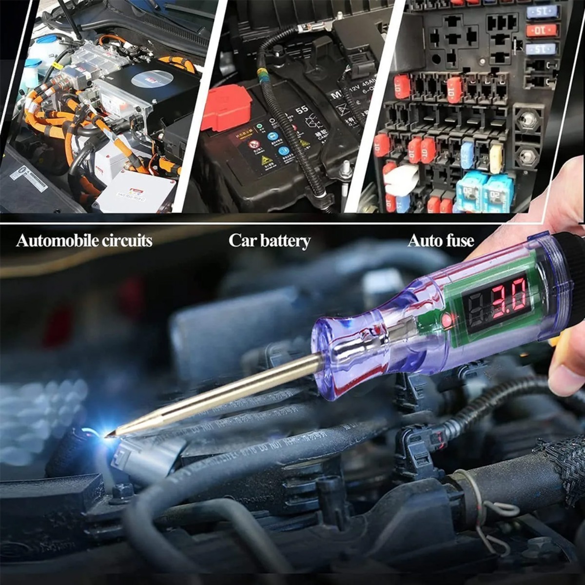 車トラック電圧回路テスター 6V 12V 24V 自動車診断 - Electronics Repairs のレビューと価格